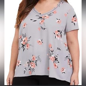 Floral Work-Casual Blouse Plus Size